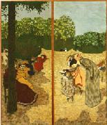 Public Gardens.Little Girls Playing and The Examination Edouard Vuillard